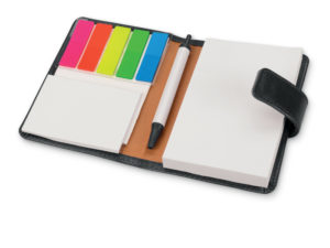 Блокнот с шариковой ручкой, разноцветными стикерами и блоком для записей арт. 10642400