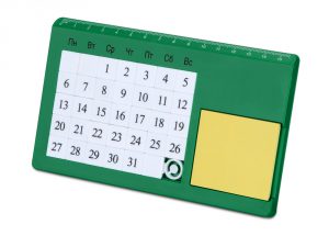 «Вечный» настольный календарь с линейкой и бумажным блоком с листами для заметок арт. 279413